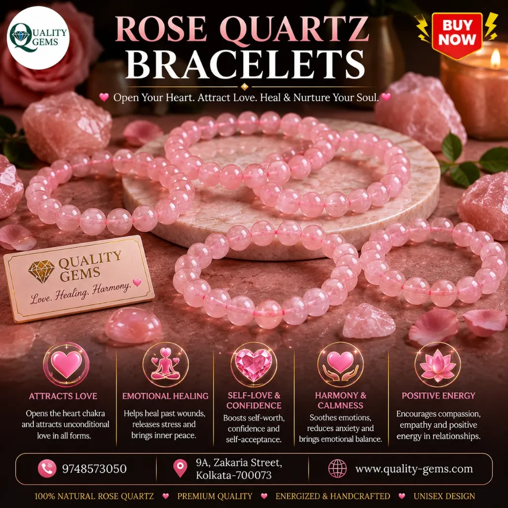 Cluster of Rose Quartz Bracelet.webp