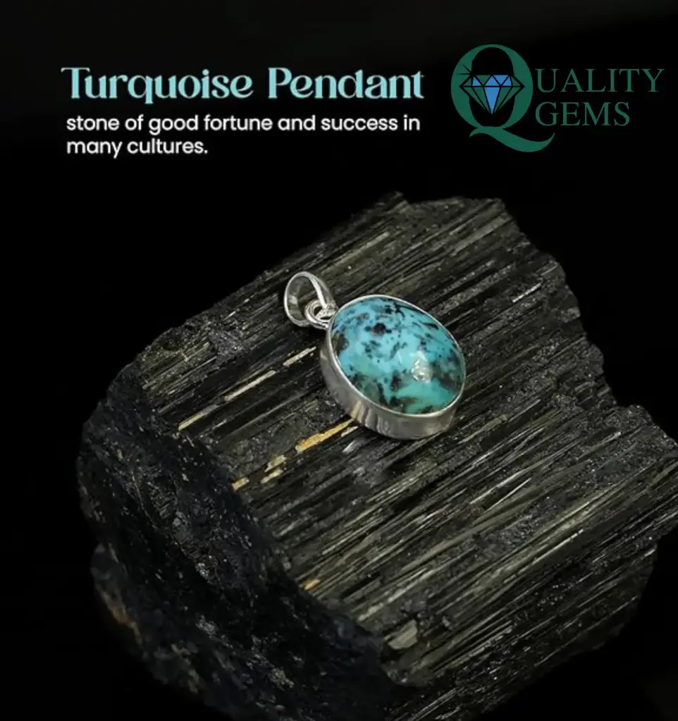 Turquoise Firoza Gemstone Pendant